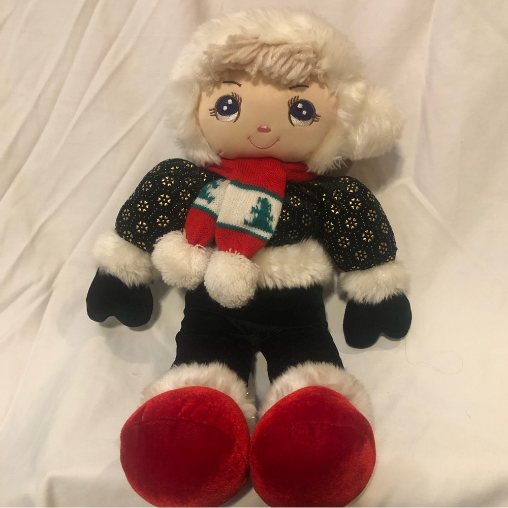 Goffa International Christmas Rag Doll
 20” Tall 7”Wide
Embroidered Face 
Cutest